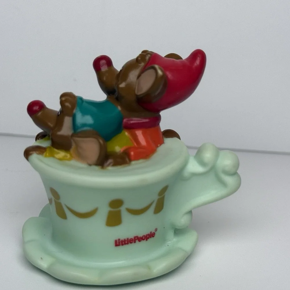 Fisher‎ Price Little People Figure Gus & Jaq Cinderella Mice Teacup Disney 2014